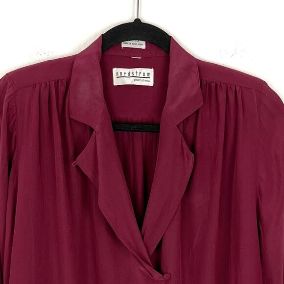 Nordstrom Point of View Womens Blouse 100% Silk Vintage 80s 90s - Picture 3 of 8